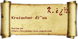 Kreischer Éva névjegykártya