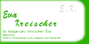 eva kreischer business card